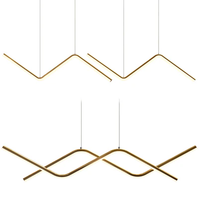 Zigzag Shaped Metal Hanging Lamp — Ver 1