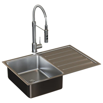 VATTUDALEN VATTUDALEN Single mortise sink with wing, stainless steel69x47 cm — Ver 1