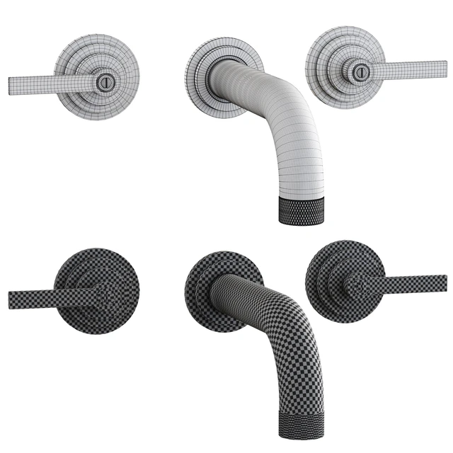 Landmark Industrial wall mounted mixer V7K17-3LF-CP by Samuel Heath / Смеситель — Скачать