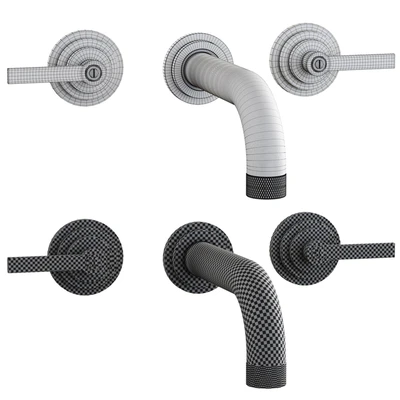Landmark Industrial wall mounted mixer V7K17-3LF-CP by Samuel Heath / Смеситель — Вид 2