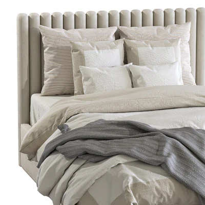 Bed with soft headboard 5 — Ver 4