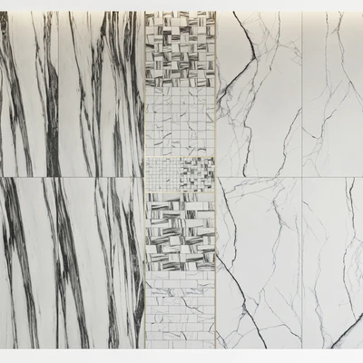 Architectural Design Floor gres Breach Fall B&W MARBLE set 1 — Вид 1