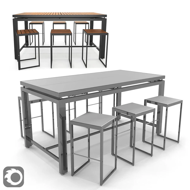 Morrison Bar Stool and Bar Table — Descargar