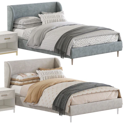 Кровать Wren Wingback Upholstered Bed — Вид 2