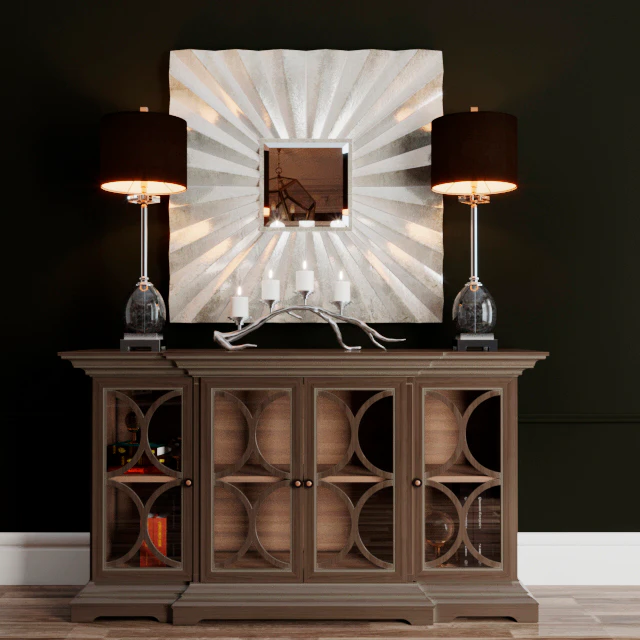 Chest of drawers, mirror and lamp — Descargar