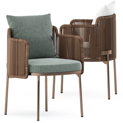 TAPE CORD chair by Minotti and PALAIS ROYAL by ASPLUND — Ver 2