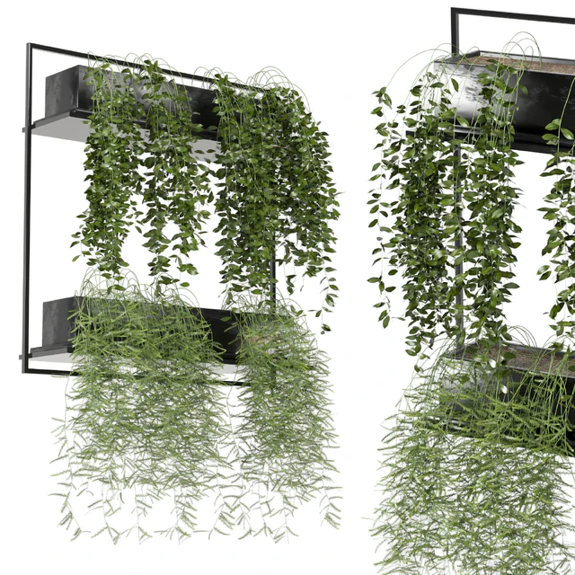 indoor hanging plants in metal box set 142 — Скачать