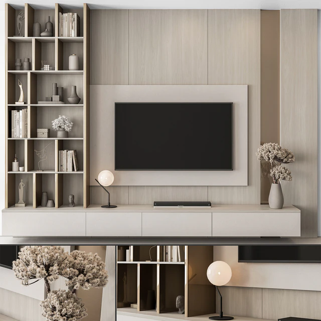 TV Wall Beige and Gold - Set 147 — Descargar