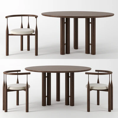 Martini Dining Table & Bellbottom Chair by Steven Bukowski — Скачать