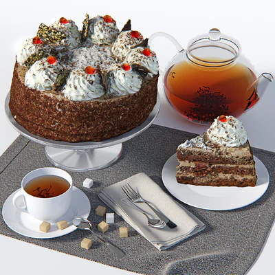 Cake and slice — View 1