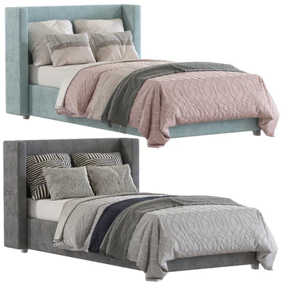 Bed Elliot Shelter Upholstered Headboard 2 — Ver 1