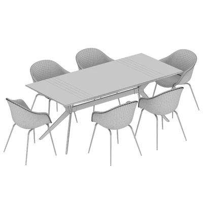 La forma table Amethyst Gubi Bat dining set — View 2