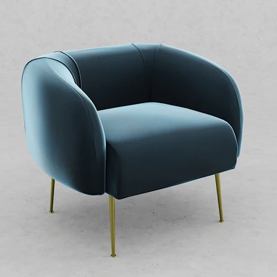 Allie Chair Velour Petro - Plum — Ver 1
