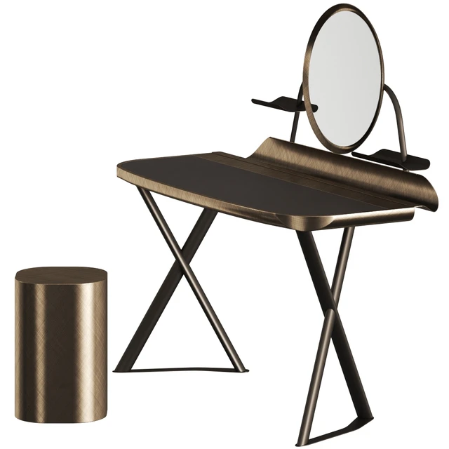 Cattelan Italia Cocoon Trousse Leather Desk and Pancho Stool — Descargar