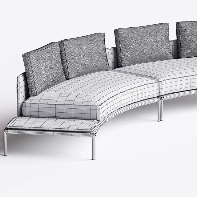 NOAH Curved sofa By Zanotta — Скачать