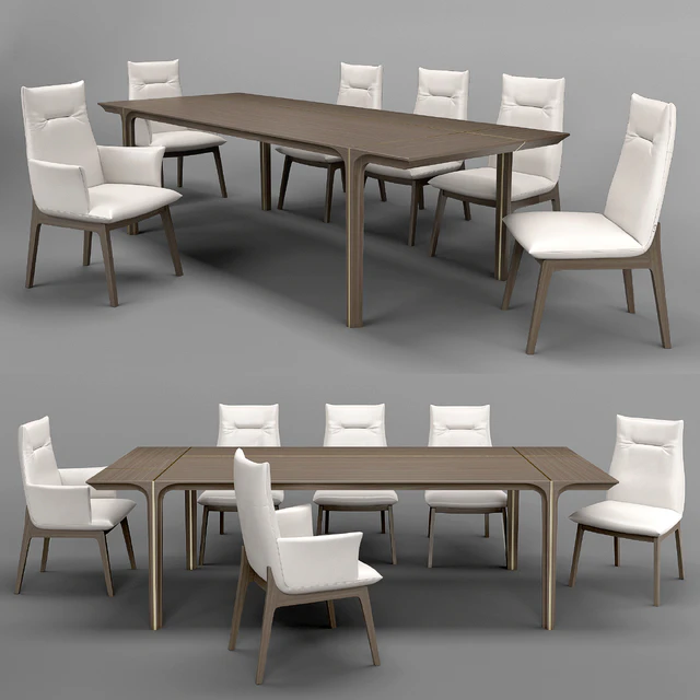 Natuzzi SOVRANA chair KENDO table — Скачать