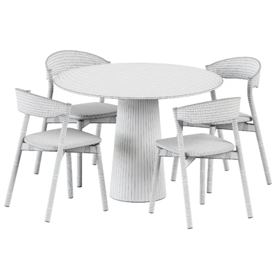 Table POV D110 by Ton and Wooden Chair Tube by Miniforms — Ver 2