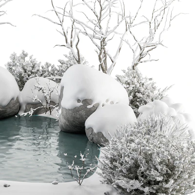 Landscape Furniture Snowy Lake - Set 48-C — Ver 4