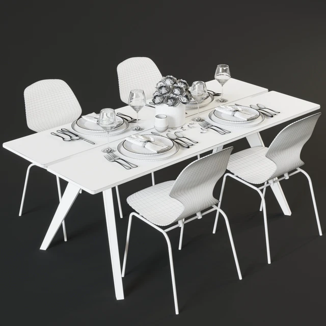 Dining table and chairs BoConcept Adelaide and Florence — Descargar