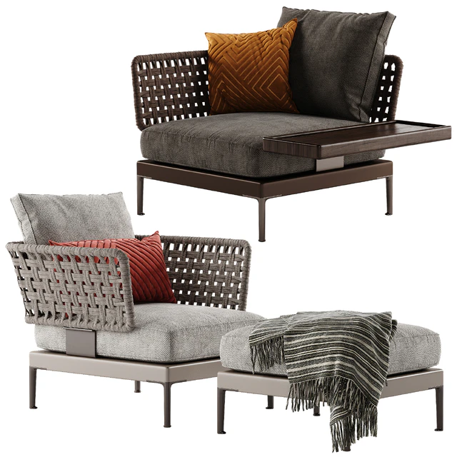 Minotti Patio armchair — Скачать