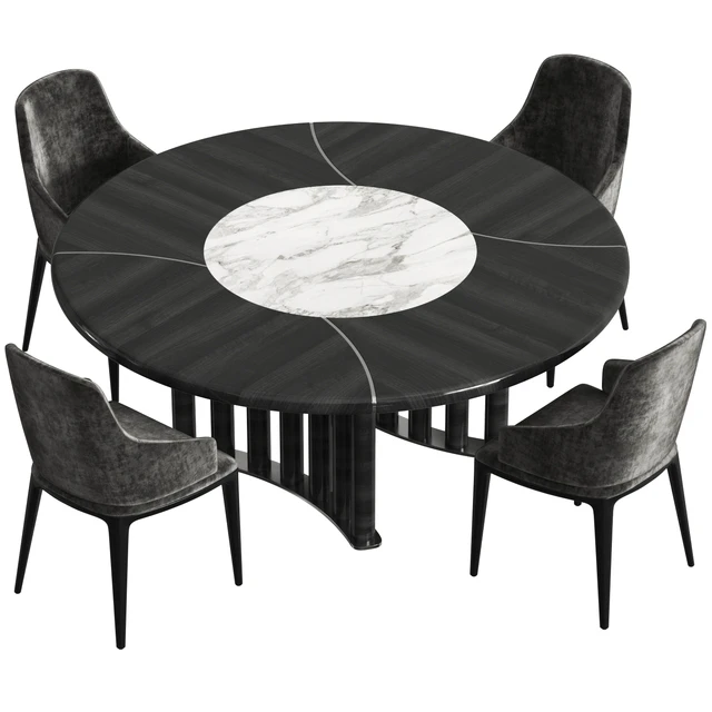 Opera Contemporary Oliver Round Table and Hilary Armchair Set — Descargar
