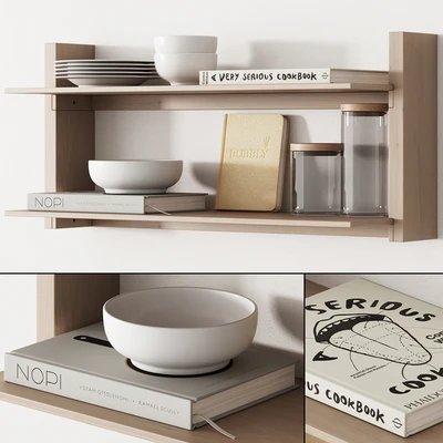 162 kitchen decor set accessories 05 dishes and books 01 — Вид 1