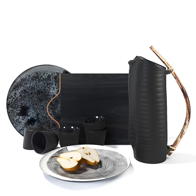 BLACK KITCHEN DECOR WITH PEARS — Скачать