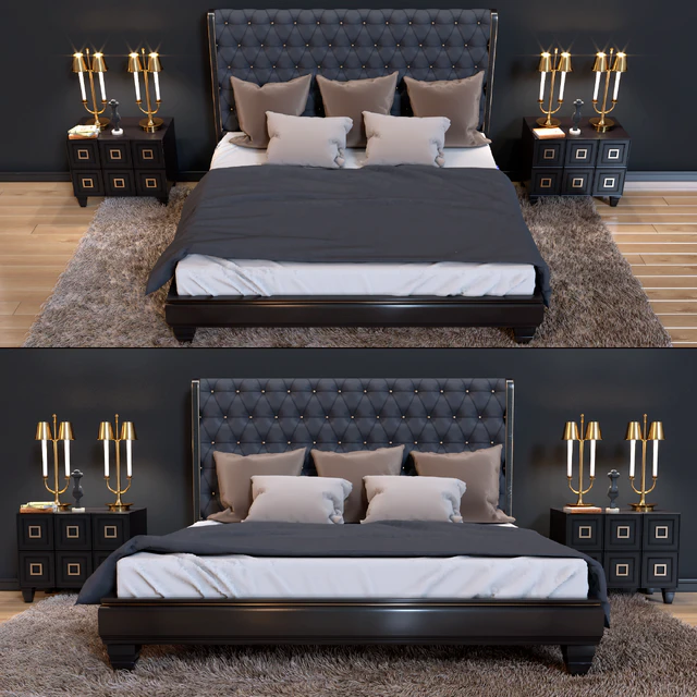Bed and bedside table Ferre Home — Descargar