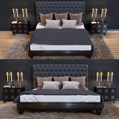 Bed and bedside table Ferre Home — Descargar