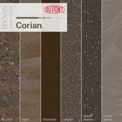 Dupont Corian Kitchen Countertops Brown 2 — Вид 1