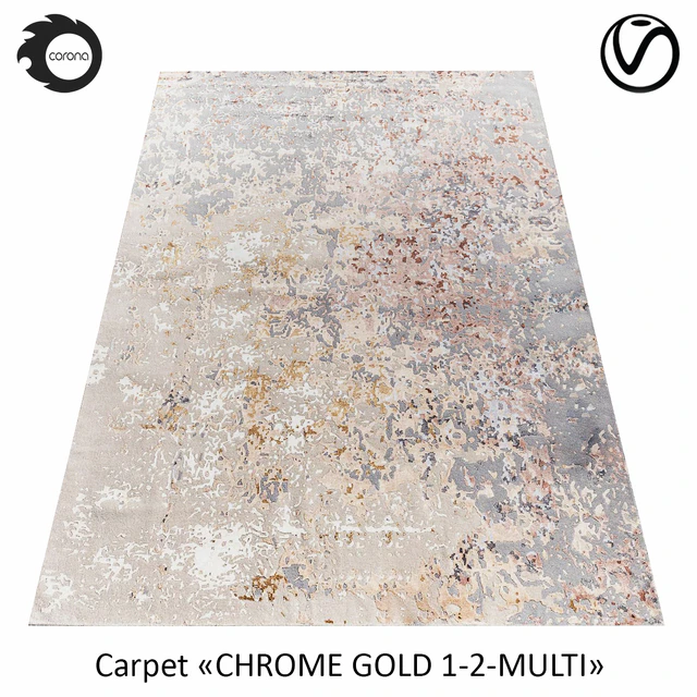 Индийский ковёр шерстяной  «CHROME GOLD»  1-2-MULTI — Скачать
