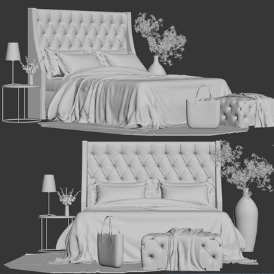 Tiffany bed, decor — Ver 3