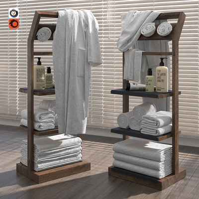 Shelves for bathroom Gunter wooden v2 — Ver 3