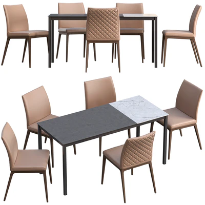 Dining table Connubia Snap + chair Romatti Soprano — Ver 2