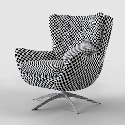 WELLS UPHOLSTERED SWIVEL ARMCHAIR — Вид 3