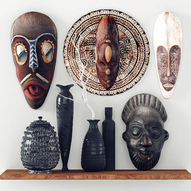 African masks - Decorative set 2 — Descargar