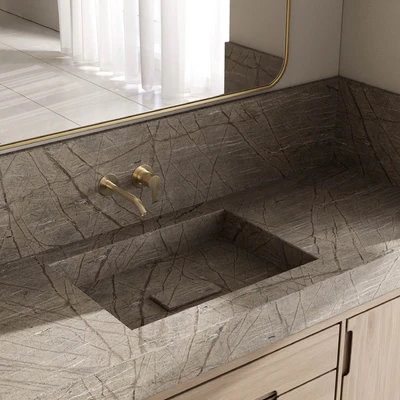 L-shaped Bathroom furniture by inbani faucet set 89 — Ver 2
