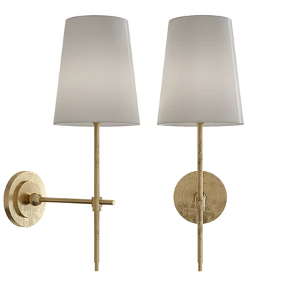 Adams Wall Sconce with Linen Shade — Ver 1