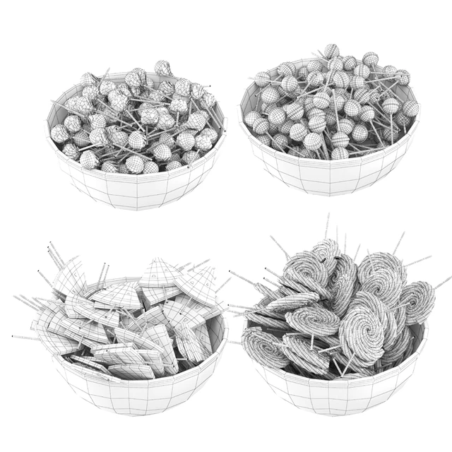 Glass bowl with lollipops — Descargar