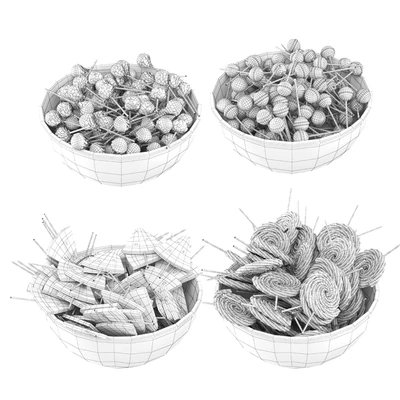 Glass bowl with lollipops — Ver 5
