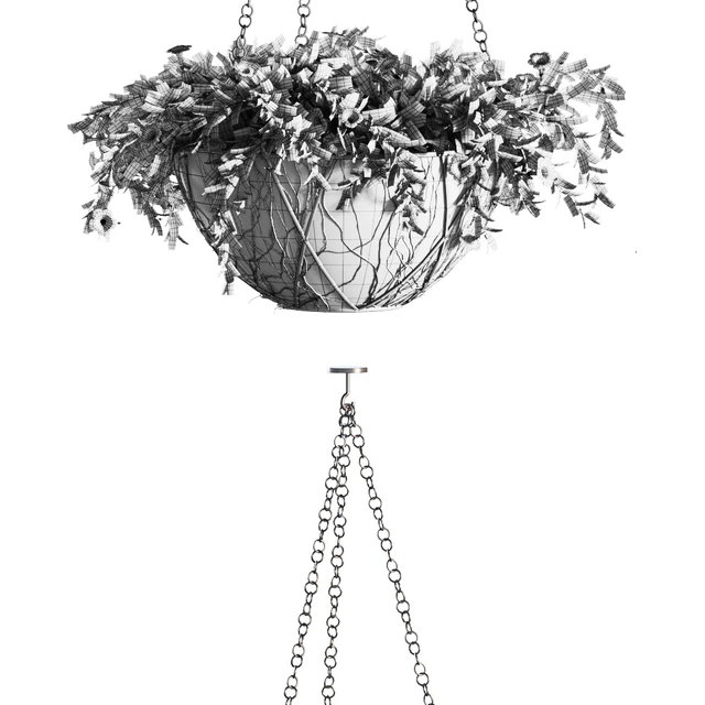 Flowers in a flower pot on a chain. Petunia. 4 models — Descargar