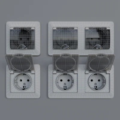 Sockets waterproof Schneider Electric Glossa — Ver 2