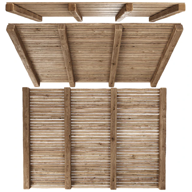 Wooden Ceiling V4 / Straight wooden ceiling — Descargar