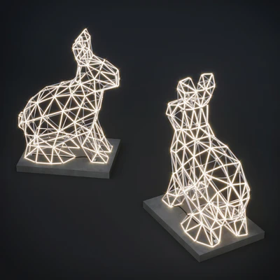 Скульптура Led hare — Вид 4