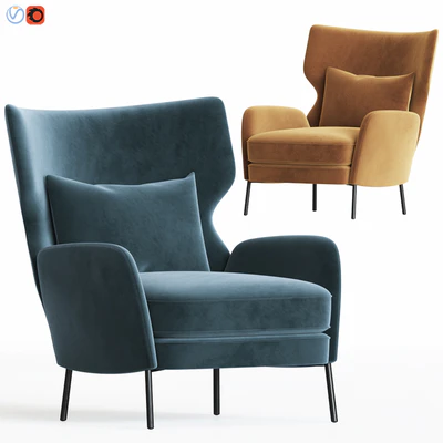 Alex Navy Blue Velvet Accent Chair Crateandbarrel — Скачать