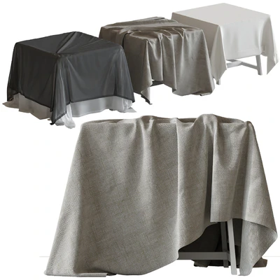 Tablecloth on a rectangular table 75 — Ver 1