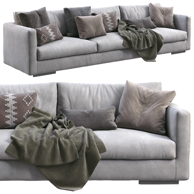 Flexform leather Sofa MAGNUM — Descargar