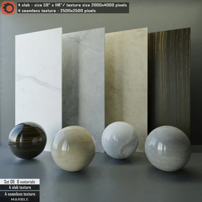 Marble slab & Seamless texture Set 06 — Ver 1