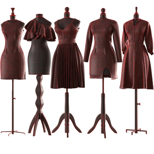 sewing mannequin with clothes PBR low poly 4k — Descargar