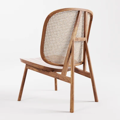 Cane Collection Rattan Lounge Chair — Ver 2